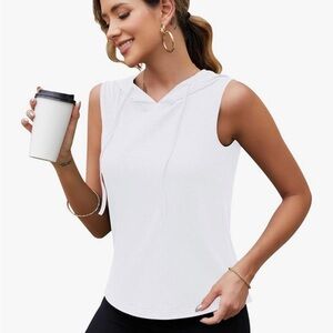 Summer Sleeveless Tops for Women Hooded Tank Tops Size Small